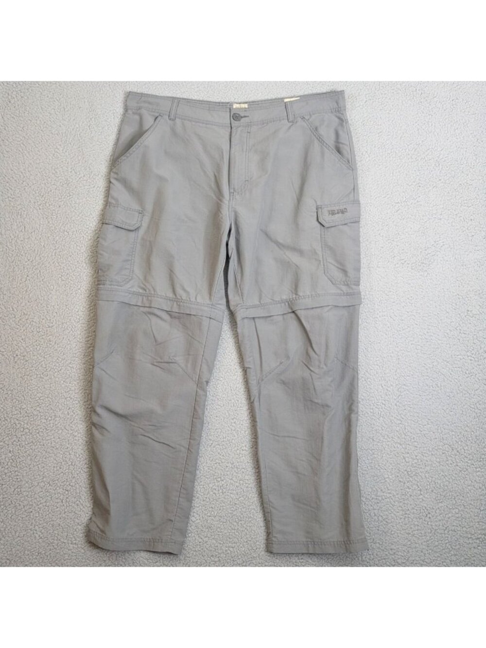 Redhead 40x30 Convertible Cargo Pant Gray Zippered Pocket Outdoor Hiking Fishing